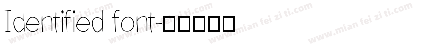 Identified font字体转换
